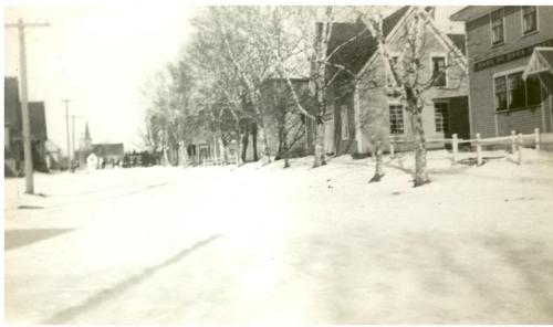 Looking north on Main Street, 22 Main is second from right; Erskine Smith Collection, n.d.