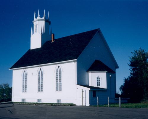 Coverdale United Church - side elevation; PNB 2004