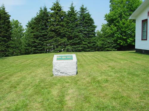 Provincial Historic Site designation plaque unveiled in 2006 for the Danish Immigrants Lot.; PNB