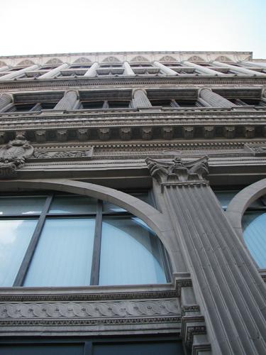 Wall detail of the Paris Building, Winnipeg, 2005; Historic Resources Branch, Manitoba Culture, Heritage, Tourism and Sport, 2005