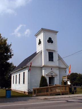 Former St. James United Church - front façade; PNB