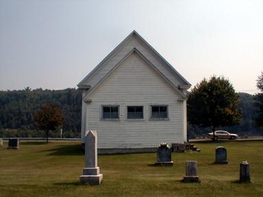 Former St. James United Church - rear elevation; PNB