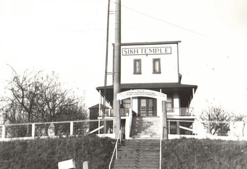 Exterior view of the Sikh Temple, 1977; MSA Museum Society; Gurdwara