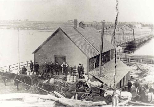 The butter factory during its years of operation at the end of the 19th century; Village of Saint-Louis-de-Kent