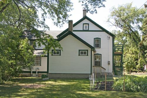 North elevation of Inkster House (Bleak House), Winnipeg, 2006; Historic Resources Branch, Manitoba Culture, Heritage and Tourism 2006