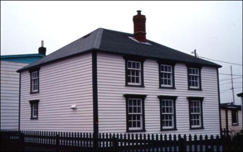 Side and front view of Heber John Abbott House, Bonavista after restoration, circa 1997; HFNL 2006