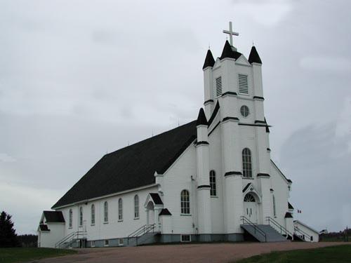 Northwest view of the church; Gérard LeBlanc