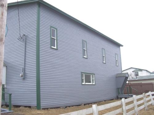 View of the north facing facade of Victoria Hall Masonic Lodge #1378, Fortune, NL. Photo taken April 2006. ; HFNL/Andrea O'Brien 2006