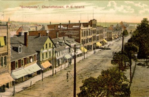 Showing current building just below the Johnson and Johnson sign; Postcard Image, Doug Murray, Postal Historian