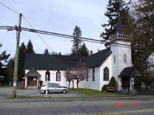 Exterior view of St. Andrew's United Church; Township of Langley, 2006
