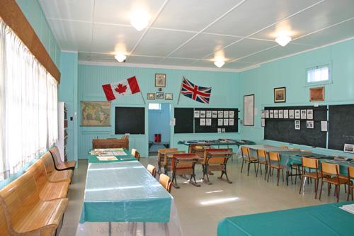 Interior view of Hilbre School, Hilbre, 2006; Historic Resources Branch, Manitoba Culture, Heritage and Tourism, 2006