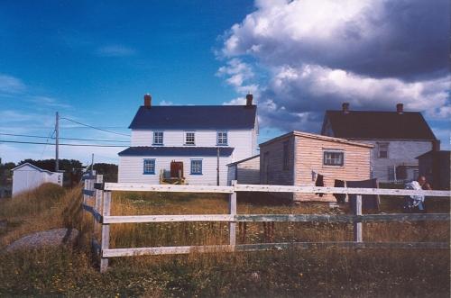 Exterior view of rear facade of Joseph and Selena Templeman House, and outbuildings,  Bonavista, before restorations.; HFNL 2006