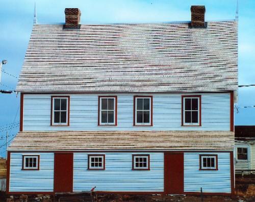 Rear exterior view of James Ryan Tenement House, Bonavista, circa 2004, after restoration; HFNL 2004