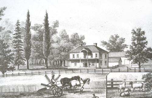 Residence of Benjamin Wright; Meacham's Atlas of PEI, 1880