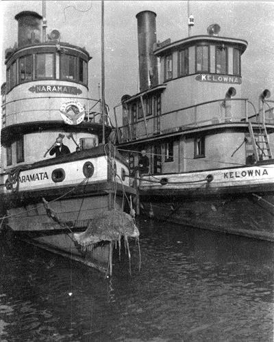 S.S. Naramata and S.S. Kelowna, c. 1955; Penticton Museum and Archives, PMA 5303
