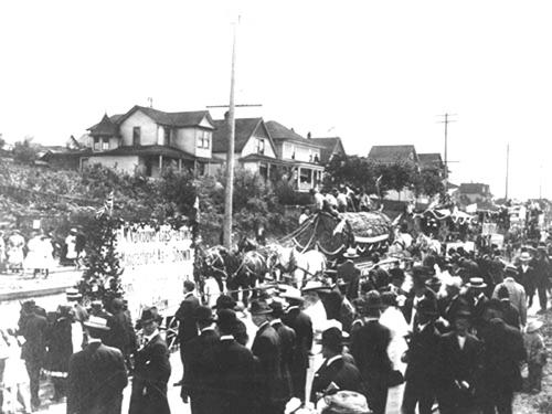 Exterior historic contextual photo of the Wright Residence, ca. 1910; North Vancouver Museum and Archives, #9822.