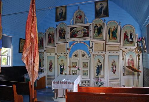 Interior view of Sts. Peter and Paul Ukrainian Catholic Church, Rossburn area, 2006; Historic Resources Branch, Manitoba Culture, Heritage and Tourism, 2006