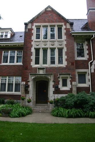 South entrance detail of Ralph Connor House, Winnipeg, 2006; Historic Resources Branch, Manitoba Culture, Heritage, Tourism and Sport, 2006