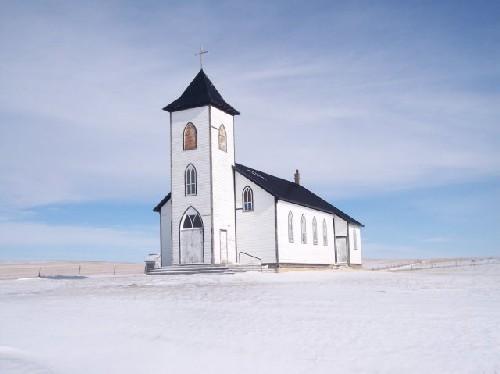 View of St. Elizabeth Mission featuring the bell tower, 2006; Mike Fedyk, 2006