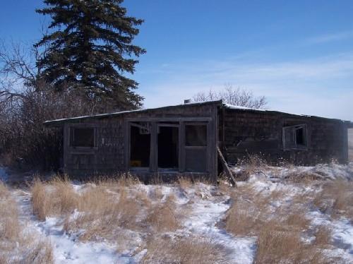 View of Baker Homestead Site featuring its vernacular architecture, 2006.; Mike Fedyk, 2006