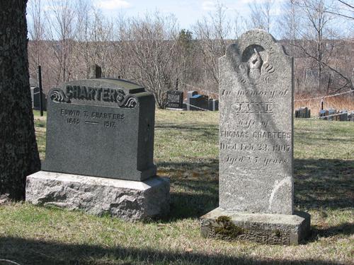tombstones of members of the Charters Family; City of Dieppe