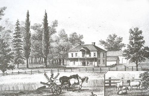 Engraving of Belmont Farm; Meacham's Illustrated Historical Atlas of PEI, 1880
