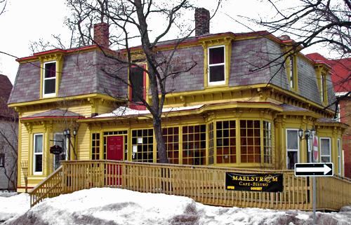 In 2004, the C. D. Thomson Residence was converted from apartments into the Maelstrom Café/Bistro.; Moncton Museum