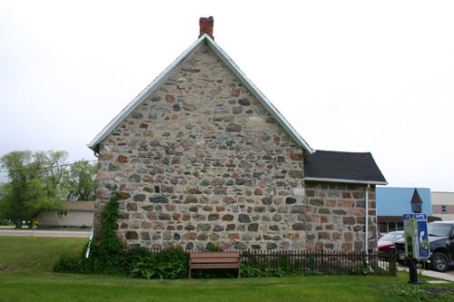 West elevation of Christ Anglican Church, Cartwright, 2005; Historic Resources Branch, Manitoba Culture, Heritage, Tourism and Sport, 2005