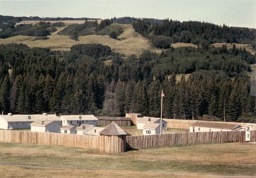 View from the east-southeast, 1982.; Parks Canada Agency/Agence Parcs Canada, 1982.