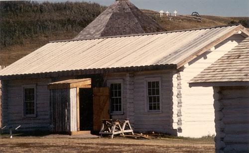 Commissioner's Residence, Fort Walsh, view of north (front) elevation, 1982.; Parks Canada Agency/Agence Parcs Canada, 1982.