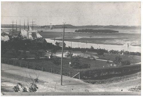 A view of Victoria Park from the Grand Hotel around 1895.; Courtesy Yarmouth County Museum & Archives