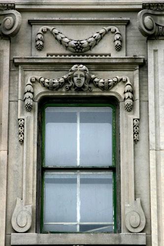 Window detail of the Lighthouse Mission (Zimmerman Block), Winnipeg, 2006; Historic Resources Branch, Manitoba Culture, Heritage, Tourism and Sport, 2006