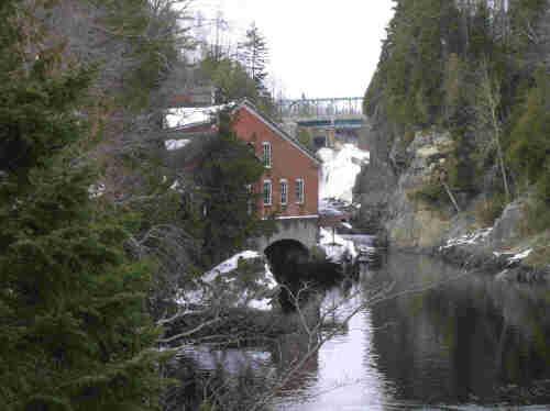 Looking at the Gorge from the lower bridge to the falls; Norma Stewart