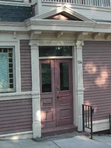 This photograph shows the entrance to the building, 2005; City of Saint John