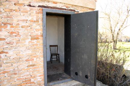 View into the vault of the Bank of Toronto Vault, Holmfield, 2006; Historic Resources Branch, Manitoba Culture, Heritage, Tourism and Sport, 2006