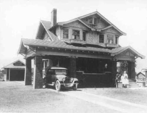 Historic exterior view of Riordan House, no date; Penticton Museum