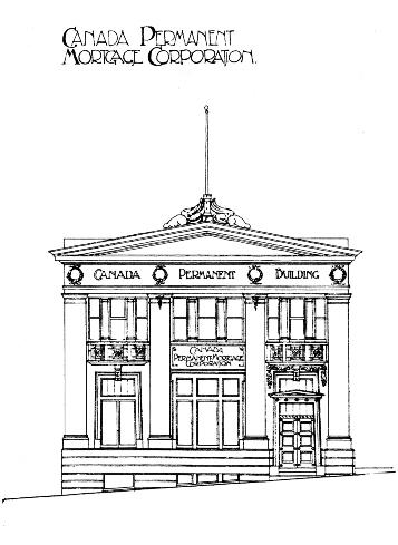 Drawing of the Canada Permanent Building; City of Vancouver Plans