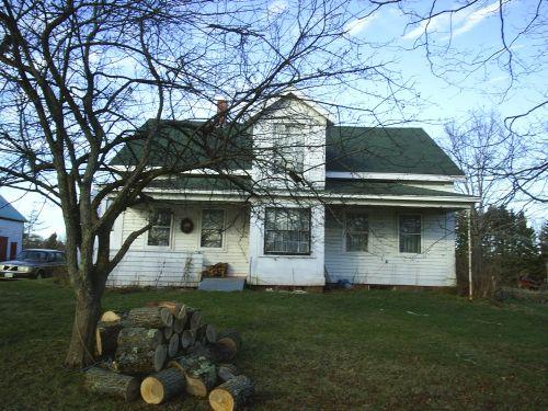 Joseph Lamb House - Front view of the house in the winter; Town of Sackville