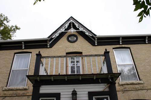 Exterior detail of the Fowler House, Baldur, 2006; Historic Resources Branch, Manitoba Culture, Heritage and Tourism, 2006