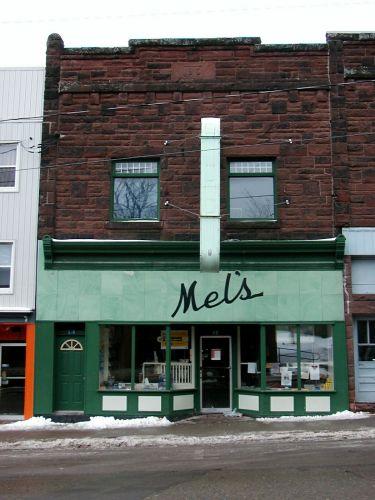 Mel's Tea Room - Front façade - Building in business area ; Town of Sackville