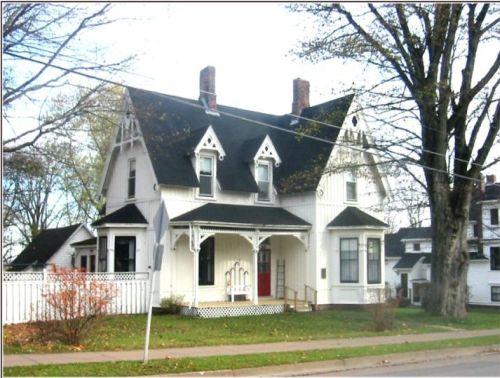 Anglican Church Rectory - Front facade of the house as it sits on Main Street; Town of Sackville
