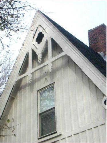 Anglican Church Rectory - Note the quatrefoil elements of the highly decorated vergeboard; Town of Sackville