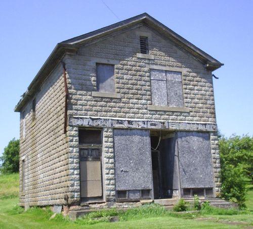 Palmer Restaurant - Angled view - Concrete construction from 1923; Town of Sackville
