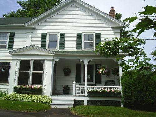 Ronald Campbell House - Side View - Main door opens from side of older section of the house ; Town of Sackville