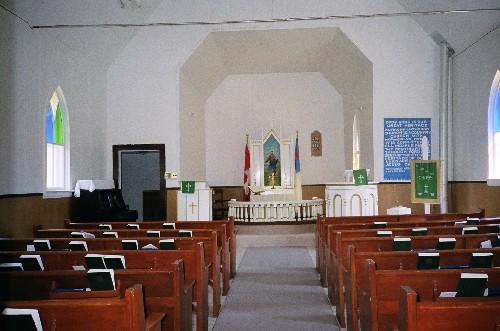Interior of the Norrona Church view from the nave looking towards the sanctuary, 2006.; Ross Herrington, 2006.