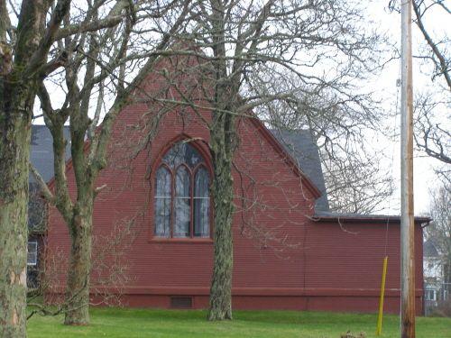 West elevation of Holy Trinity Anglican Parish Hall, Yarmouth, NS, 2006.; Heritage Division, NS Dept. of Tourism, Culture & Heritage, 2006