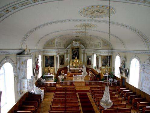 Intérieur de l'église de Saint-André; Ministère de la Culture et des Communications, Jean-François Rodrigue, 2004