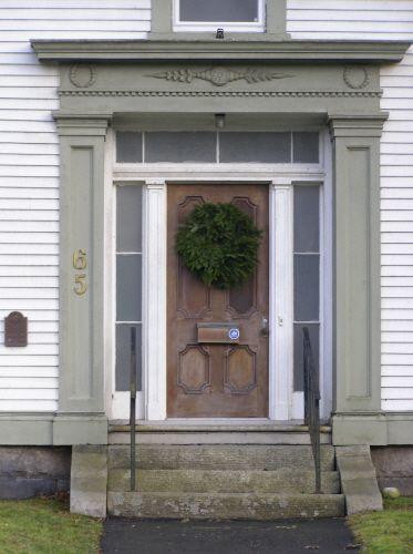 Detail of the front entrance of Holy Trinity Rectory, Yarmouth, Nova Scotia, 2006.; Heritage Division, NS Dept. of Tourism, Culture and Heritage, 2006