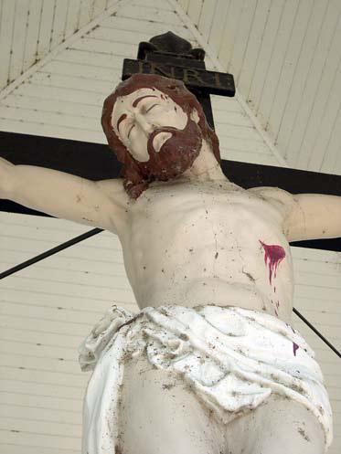 Détail du calvaire de Trois-Rivières-Ouest; Ministère de la Culture et des Communications, Marie-Claude Côté, 2003