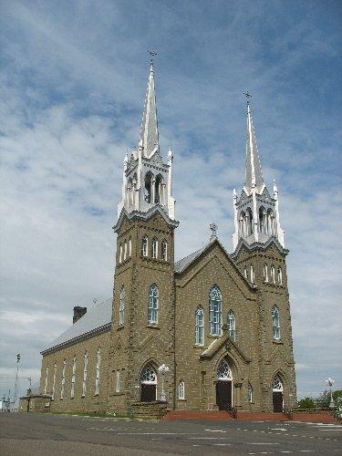 St-Joseph et St-Jean-Baptiste Church. front view.; Town of Tracadie-Sheila